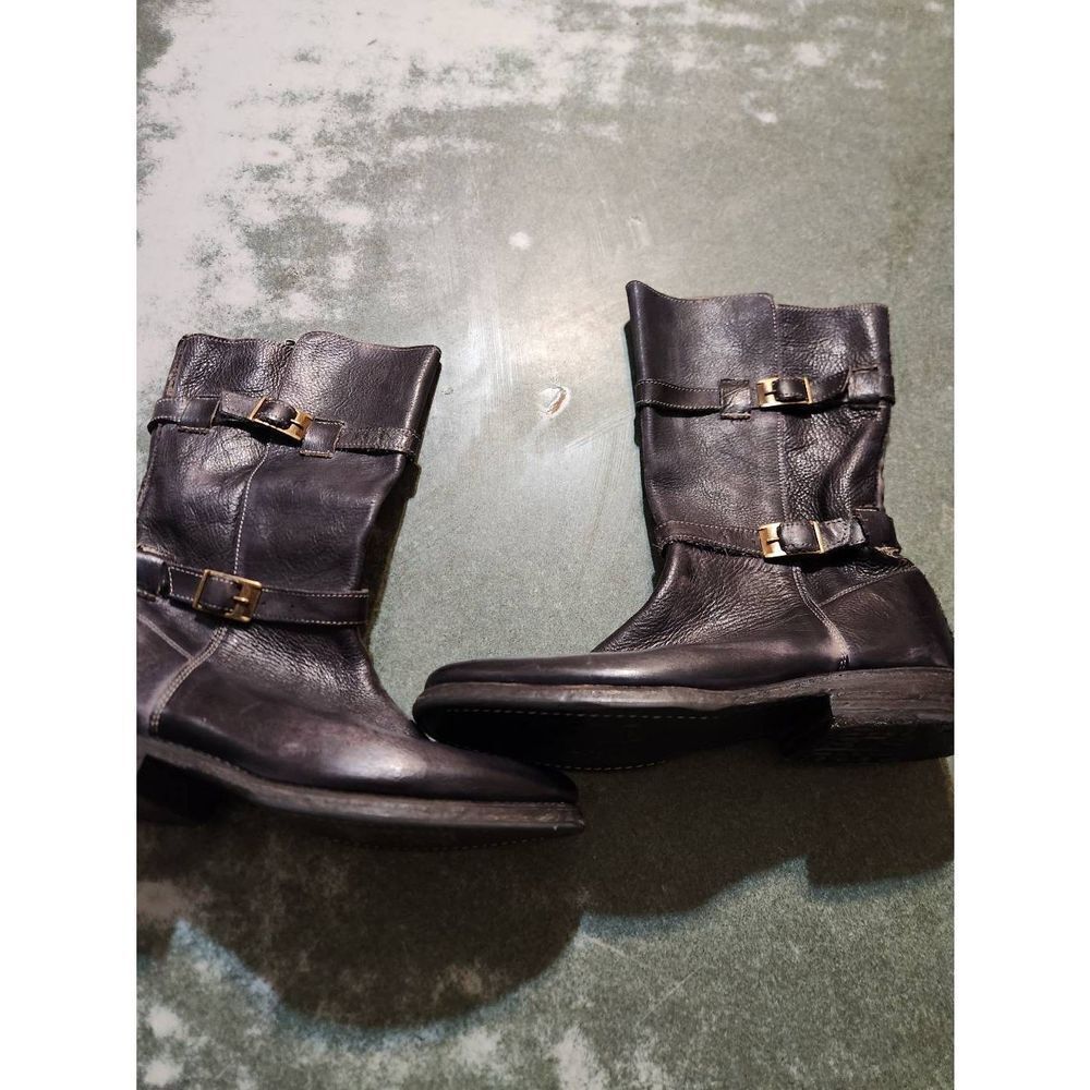 BED STU Turn Biker Boots black leather size 7.5